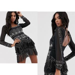 Asos Mini Dress with embellishment and fringe